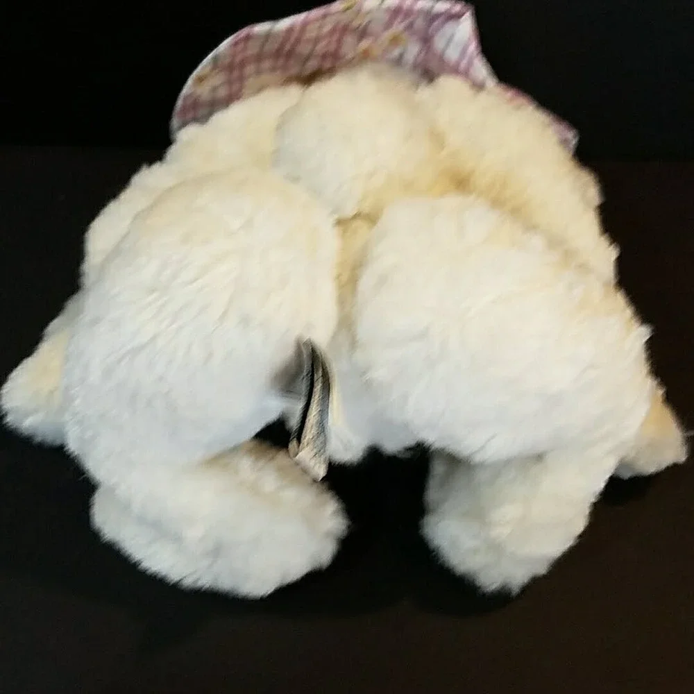 Ganz Cottage Collectibles Hattie Cream Bunny Plush Hat Pearls 1997 Christy Rave